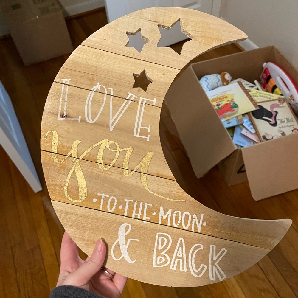 Love you to the moon and back nursery decor